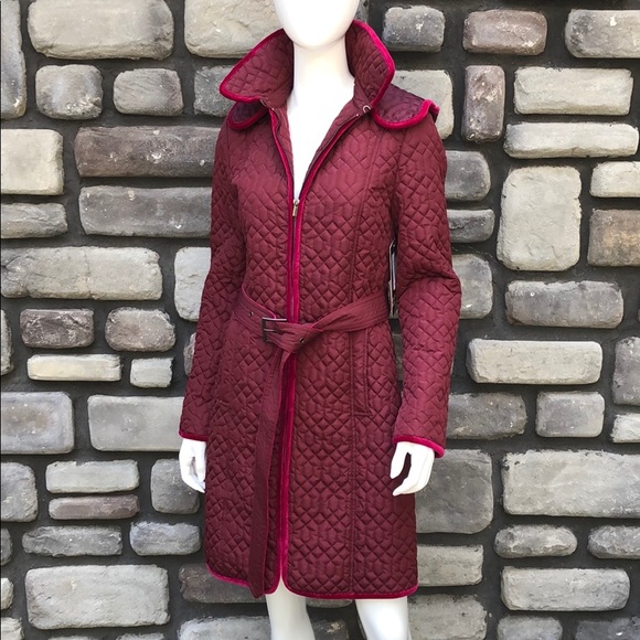 Badgley Mischka Jackets & Blazers - Badgley Mischka Puffer Coat Burgundy NWT sz M/6